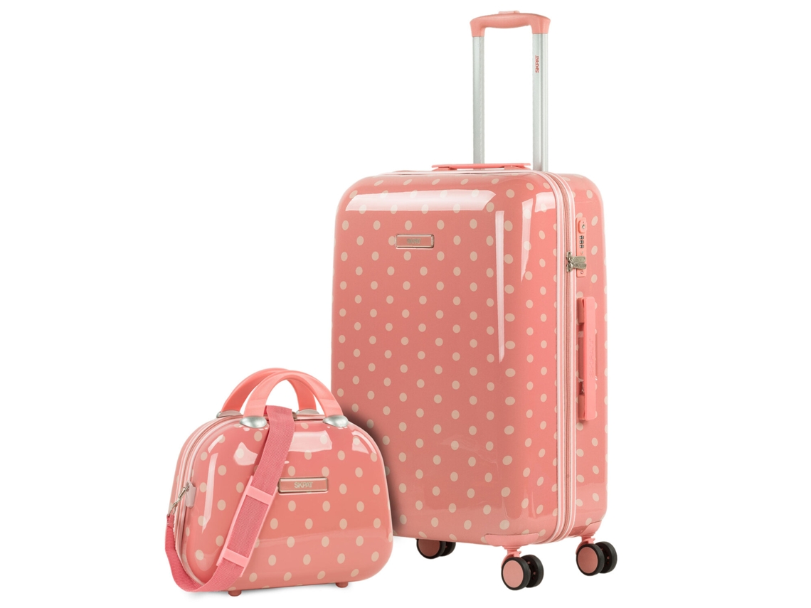 Conjunto de Malas de Viagem SKPAT Polka Dots Coral Pc 44X67X24 Cm 64L