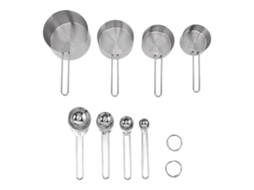 Medidores de Aço Inox 8 Peças LAXISCREED