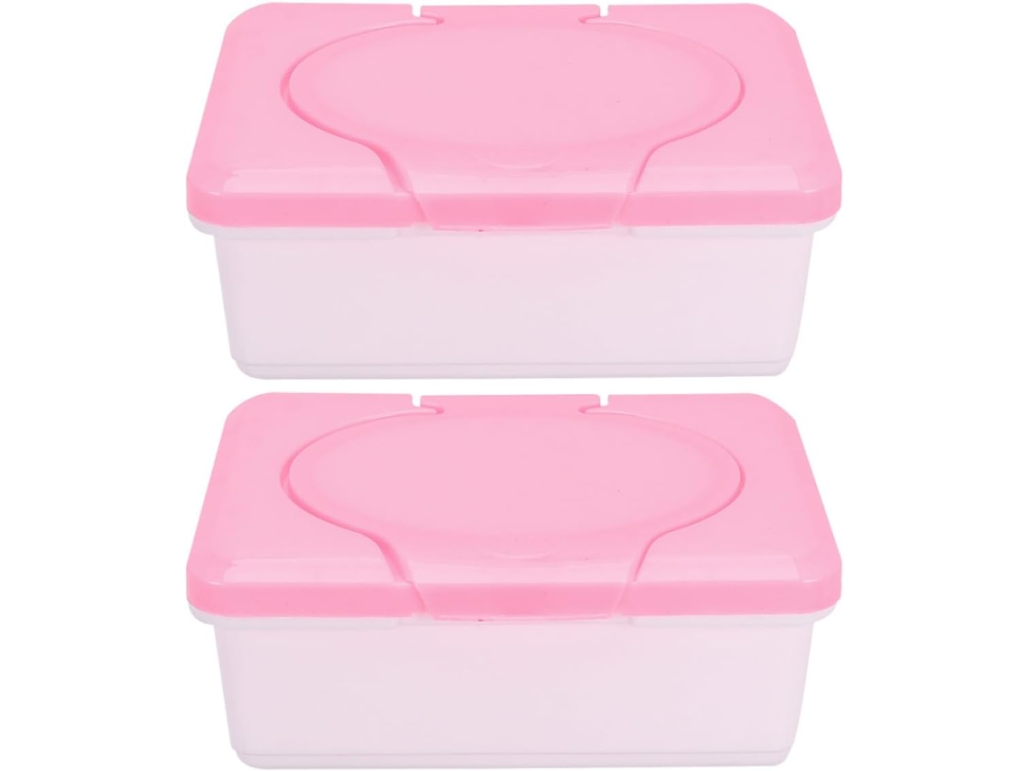 Conjunto De 2 Caixas De Plástico Impermeáveis Para Guardar Lenços De Papel