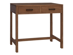 Vidaxl Mesa Com Gavetas Natural Madeira De Teca Sólida 80 X 50 X 75 Cm
