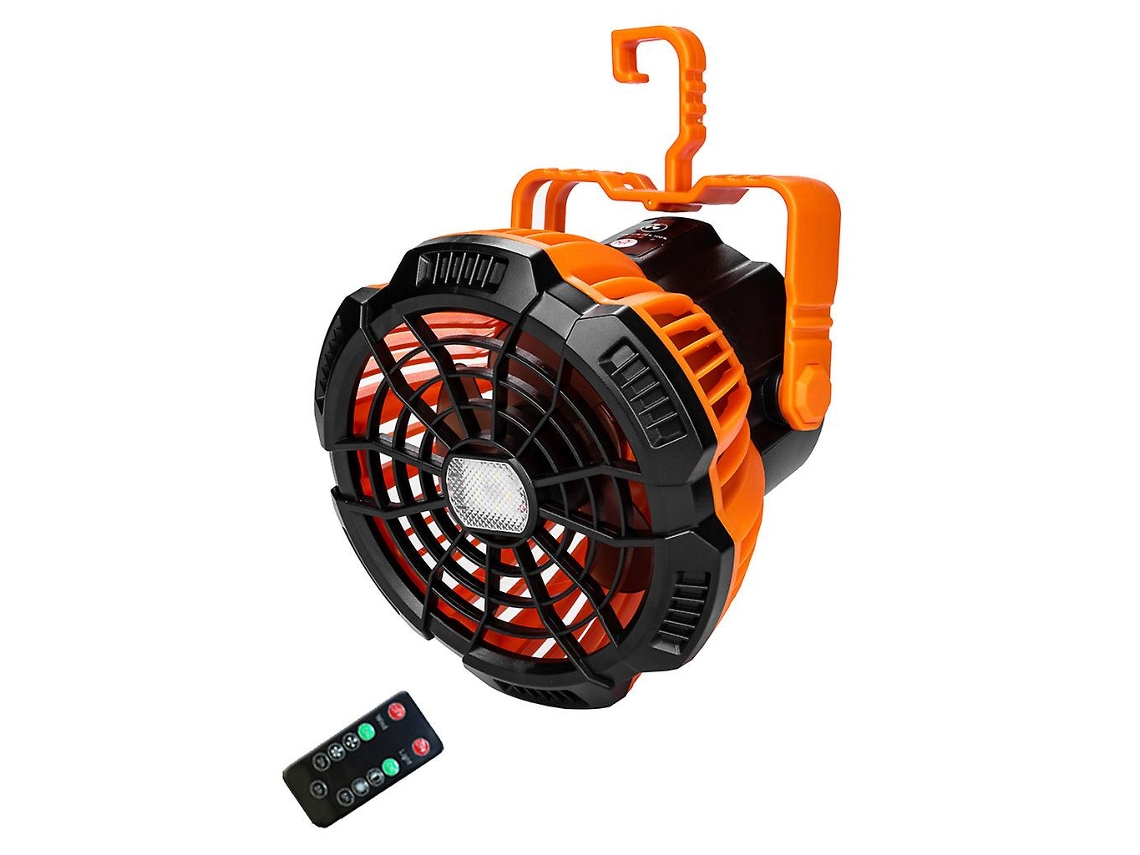Ventilador De Acampamento Recarregável Usb Com Lanterna Led Que Cronometra A Velocidade Do Controle Remoto 3 Allinless