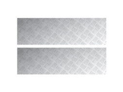 Conjunto 2 Degraus De Escada Vidaxl Prateado Alumínio (100 X 30 Cm)