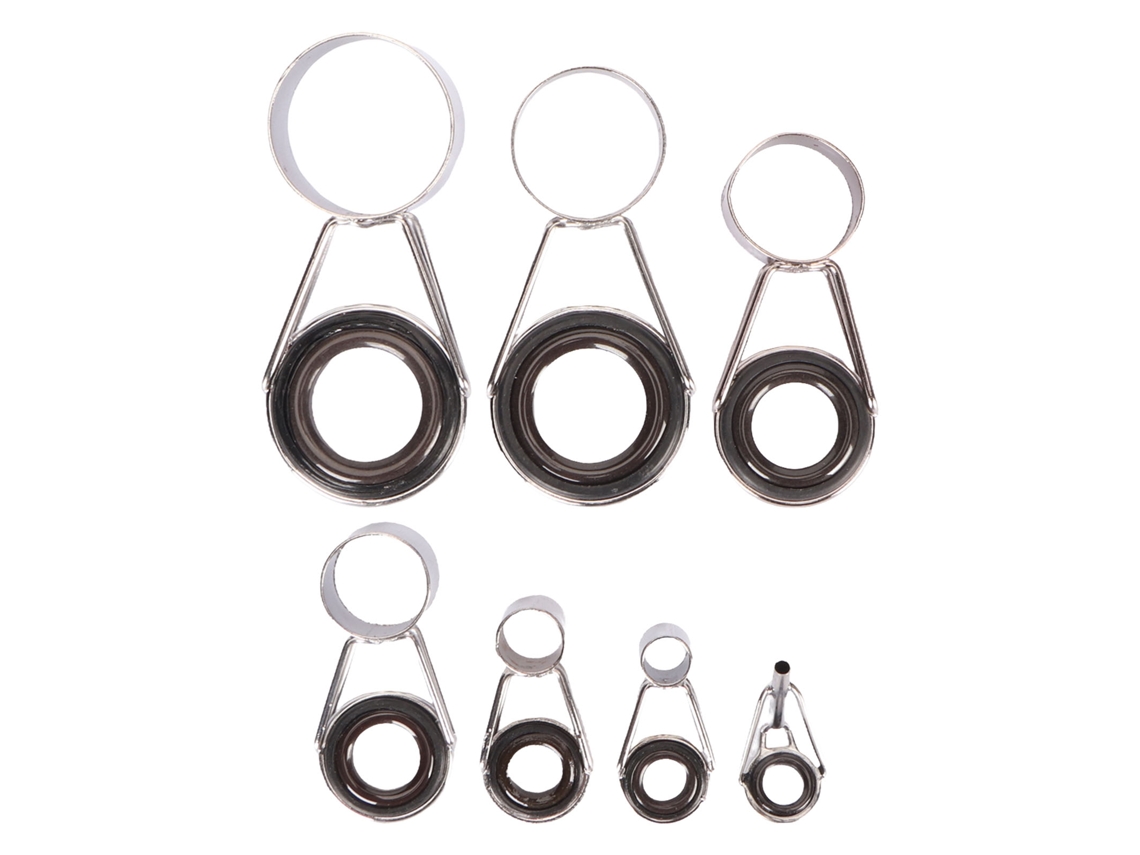 Kit Reparo Guia Vara Pesca Cerâmica Inox 7 Peças