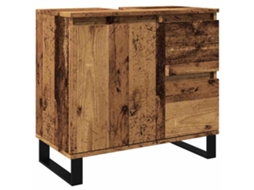 Bathroom Sink Cabinet, Bathroom Sink Cabinets Vidaxl Marrom Madeira Processada (n/a)
