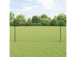Vidaxl Poste De Cerca Embutido 5 Unid. Verde 140 Cm Aço Revestido A Pó