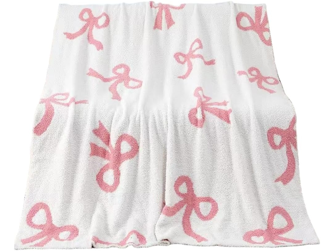 Manta Syjym Velvet com Meia Borda Série Knitted Knot Capa de Sofá em Veludo, Ideal para Quarto, Sala de Estar