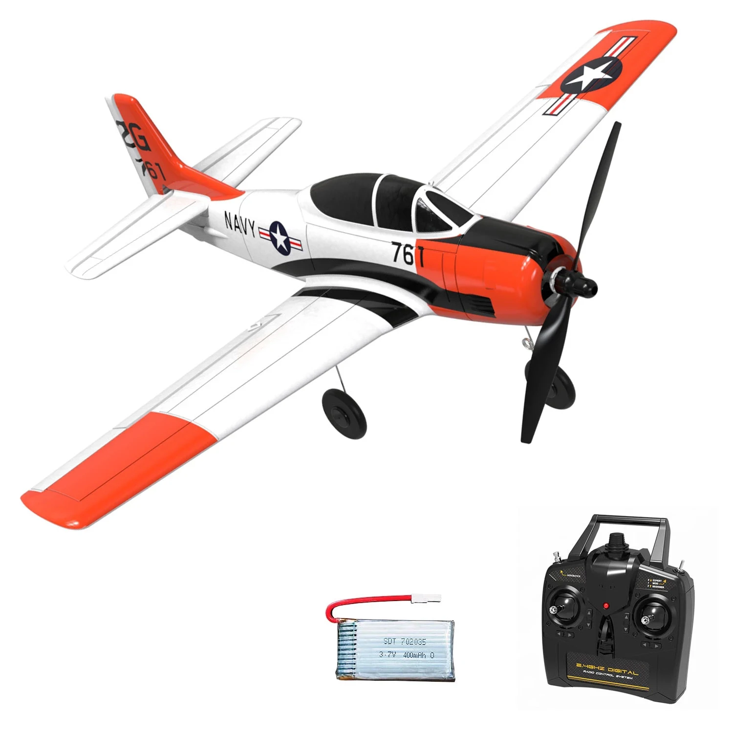 Avião controlado remotamente, equipado com sistema de estabilidade Xpilot e voo acrobático com um único botão. MDUG