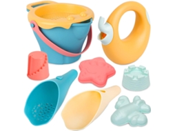 Brinquedos De Praia Para Crianças, Conjunto 9 Peças Com Balde E Molde Areia. -aquaforge