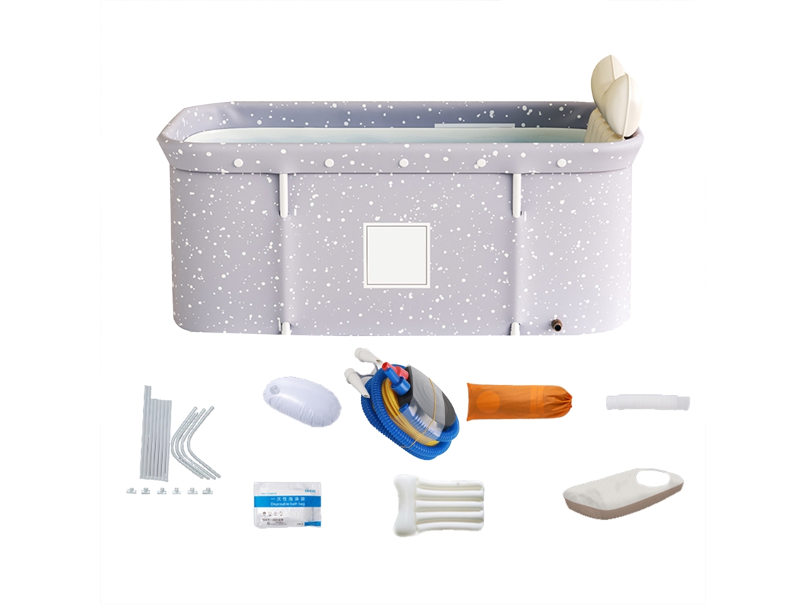 Folding Tub Bucket Kit Portable Lightweight Anti Slip Rugged Soaking Standing Bathtub For Home
