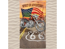 Toalha De Praia Microfibra Route 66 Spirit Of Adventure