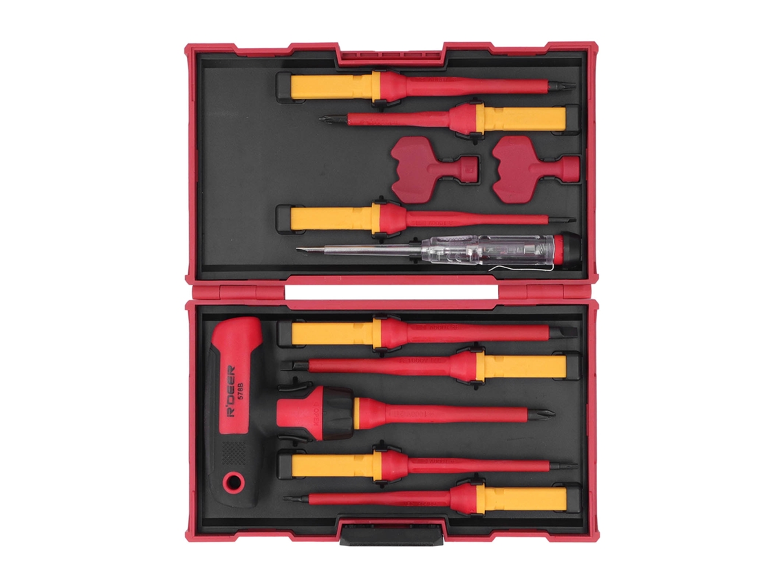 Conjunto De Chaves T-shaped Com Isolamento Até 1000v Da Laxiscreed, Com Pontas De Fenda E Phillips