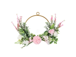 Grinalda floral de ferro com flores artificiais LAXISCREED
