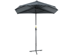 Guarda-sol hexagonal 196cm, cinza escuro ORBITRA COMMERCE