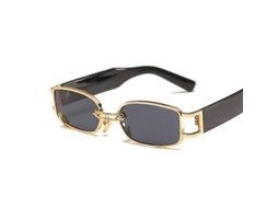 Óculos De Sol Quadrados Femininos De Luxo, Marca De Viagem, Pequenos, Retangulares, Moda Feminina, Retrô, Dourado, Cinza