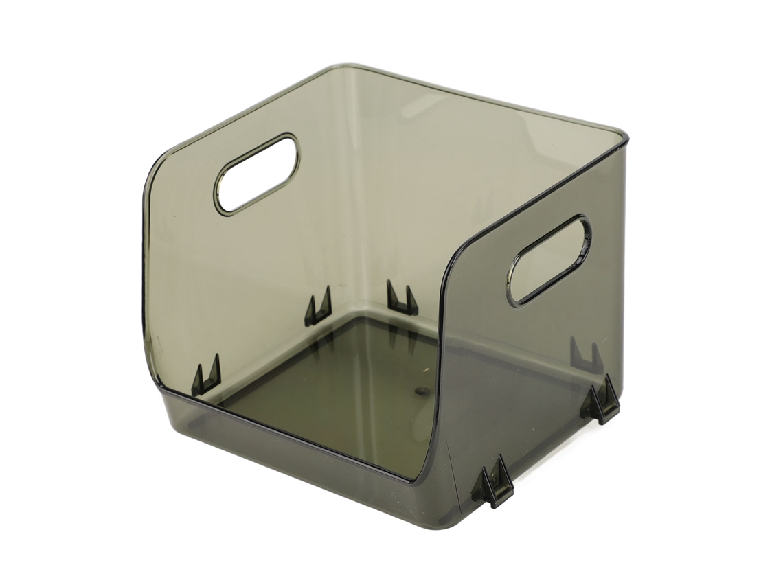 Caja De Armazenamento Transparente Empilhável Com Alça Para Escritório Verde Pet Impermeável E Antipoeira