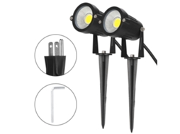 5w Luz de Jardim Led Ip65 Impermeável Alumínio 360° Spotlights para Gramado e Paisagem