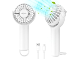 Mini Ventilador Portátil 2 Em 1 Com Suporte Para Chaveiro, Ventilador Pessoal Potente, Pequeno Ventilador De Mesa A Bateria