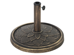 Base para guarda sol 12kg,com manivela,resina,metal e cimento,46x34cm,bronze