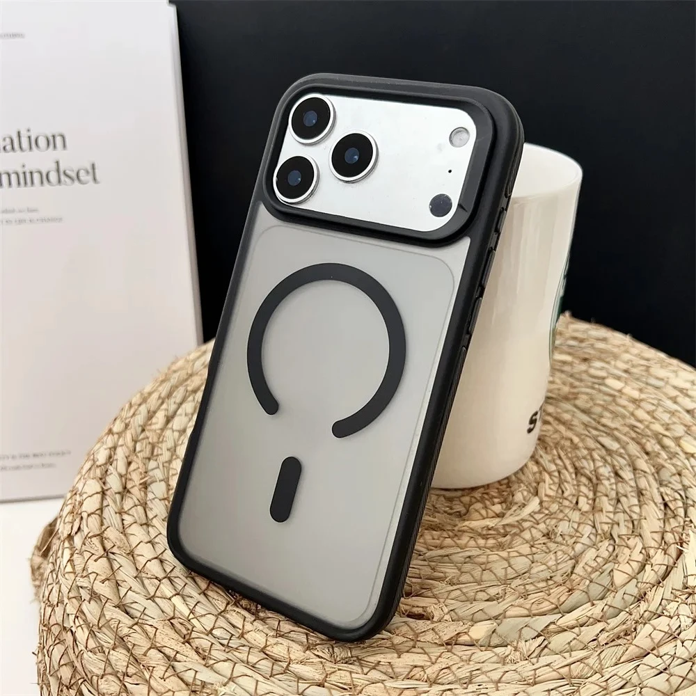 (preto, Iphone 15 Plus) Capa Elegante Com Borda Magnética, Acabamento Fosco E Superfície Antiderrapante, Compatível Com Magsafe
