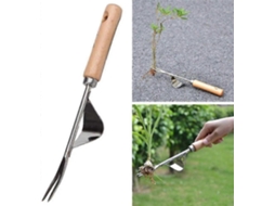 Capinadeira manual AQUAFORGE, de aço inox com cabo de madeira