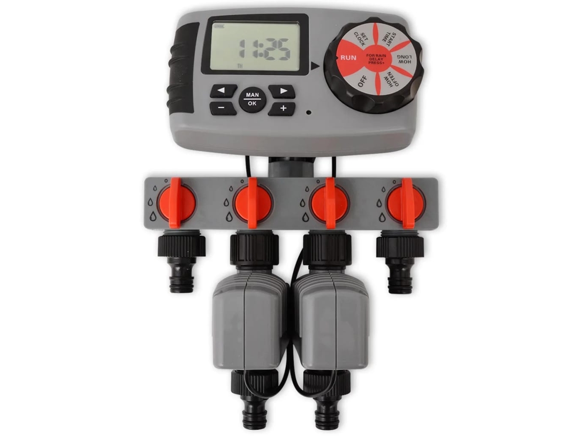 Maison Exclusive - 42352 Temporizador Automático De Irrigação Com 4 Estações 3 V