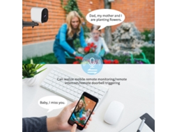 Câmera De Segurança Externa Com Wi Fi E Energia Solar Com Bateria De Baixa Corrente Para Camhi Slowmoose