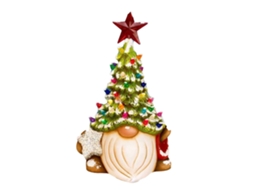 Mali estátua de Gnomo de Resina Decorativa para Natal com Árvore de Mesa