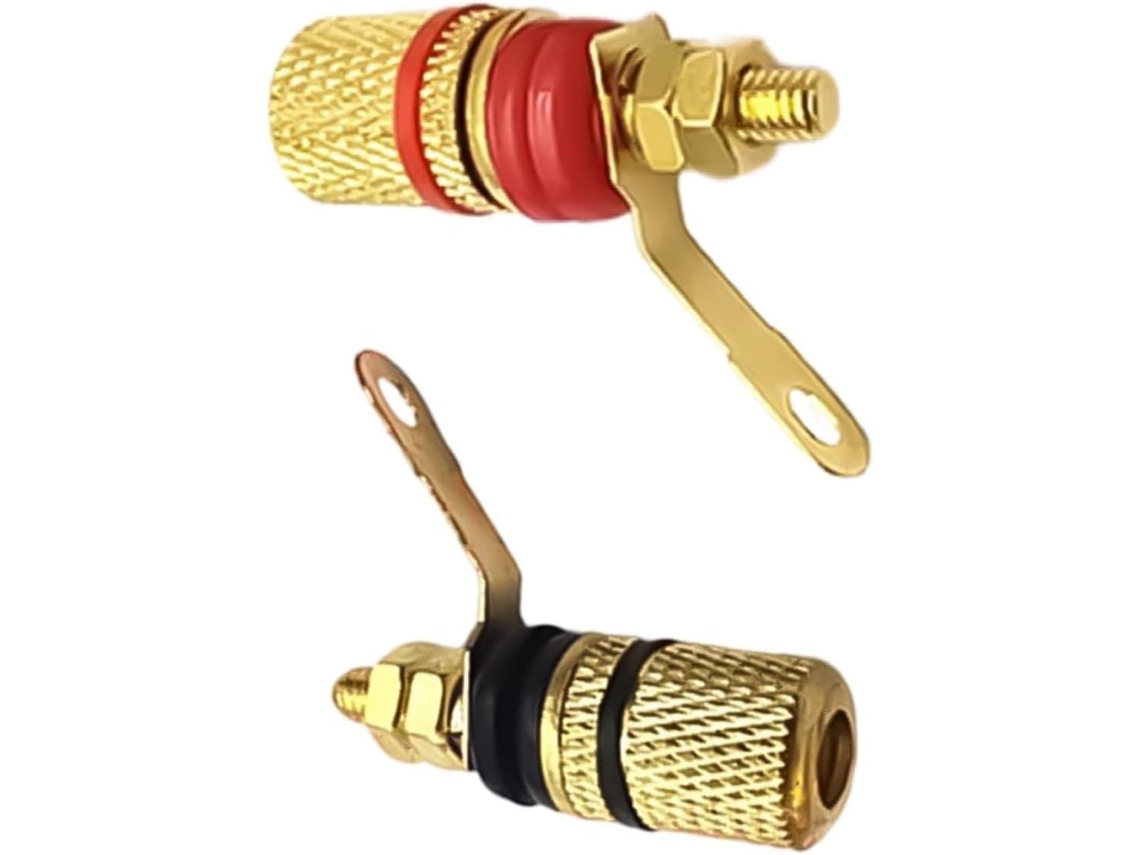 Amplificadores Banhados A Ouro, Terminais De Alto-falante, Conectores