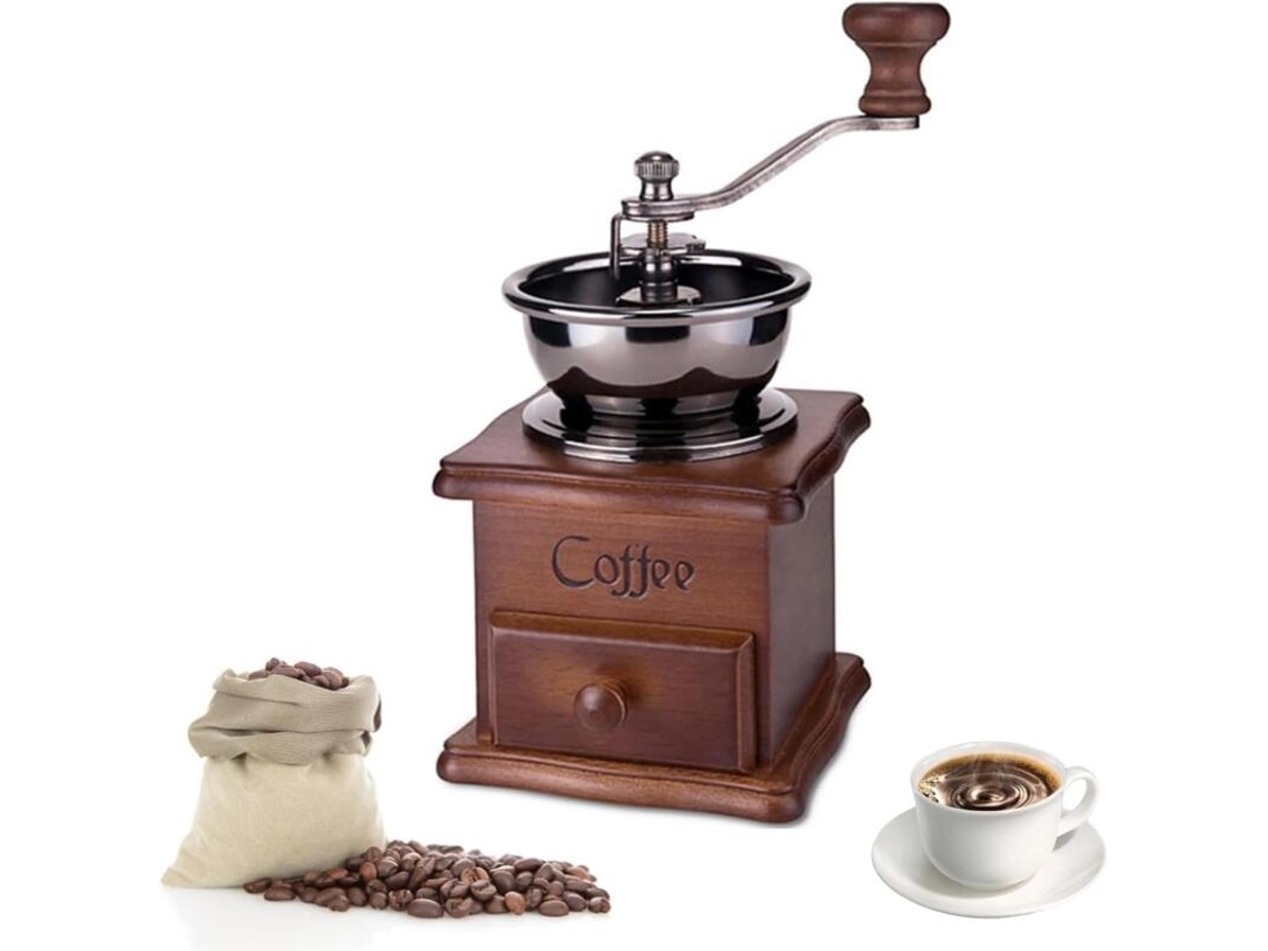 Moedor De Café Manual Madeira, Com Moagem Ajustável Para Espresso, Prensa Francesa E Café Coado, Ideal Para Casa, Escritório E Viagens