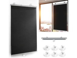 Cortina De Rolo Blackout Com Ventosas, Sem Necessidade De Furar Portátil (40 Cm 60 (16" 24"))