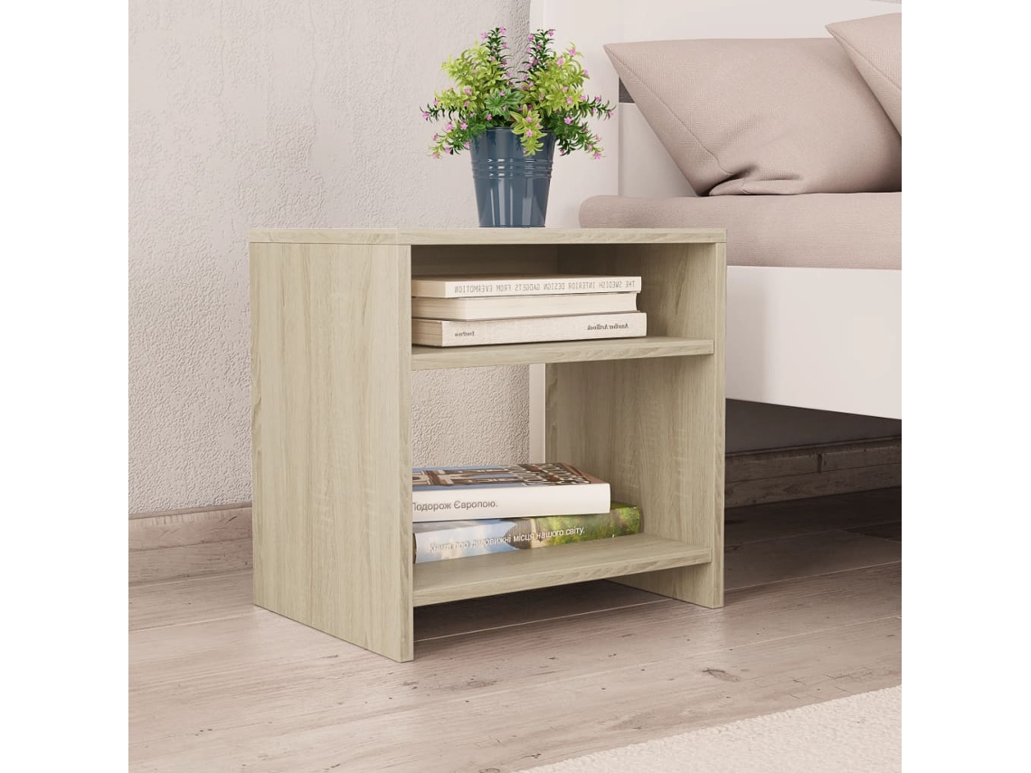 Vidaxl Mesa De Cabeceira 40x30x40 Cm Derivados Madeira Carvalho Sonoma