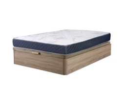 Sommier Carvalho Atenas 90X190Cm Colchão Viscoelástico 23Cm SALDOSYSTOCKS