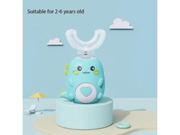 Escova de Dentes Elétrica Sônica Infantil em Formato U, Silicone com Rotação 360 ​​g Raus, Int GOKOCO