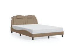 Bed Frame, Bed Frames Vidaxl Marrom Couro Artificial (120 X 200 Cm)