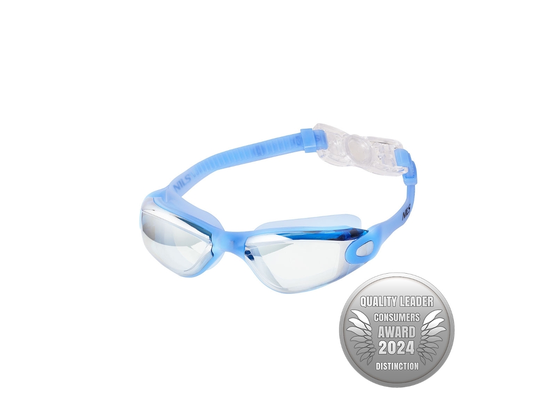 Óculos de Natação Azuis, Antiembaçante, com Proteção Uv AQUAFORGE