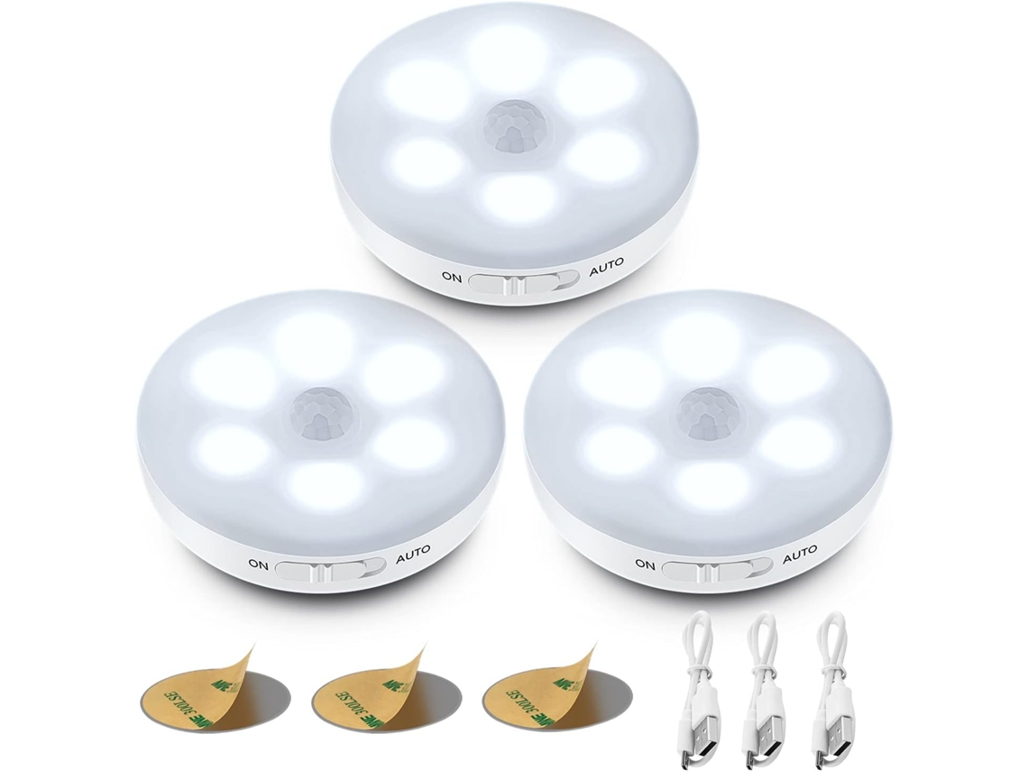 Luz Noturna Led Automática, Luz Interna com Sensor de Movimento, Luzes Led Sem Fio BRILVIBERA