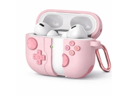Capa Zruxe Para Galaxy Buds 3 / 3 Pro Silicon Premium Design Gaming 3d Rosa (anti-riscos, Anti-impacto, Com Mosquetão)