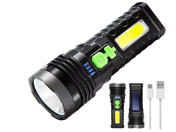 Lanterna Solar 1000lumens Usb Recarregavel Ipx8 Preto Yizhood