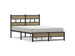 Bed Frame, Bed Frames Vidaxl Marrom Metal (120 X 190 Cm)