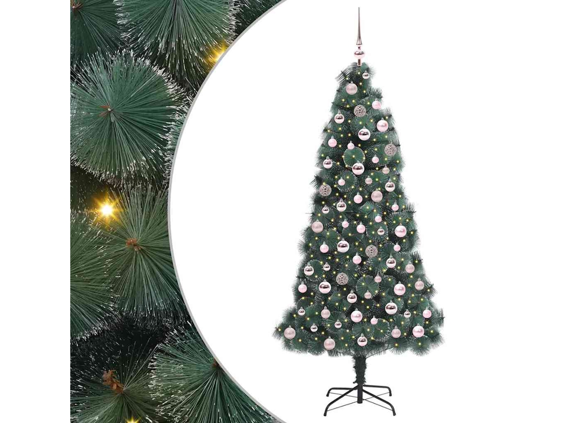 Conjunto 1 Árvore De Natal Artificial Vidaxl Verde Plástico (180 Cm)