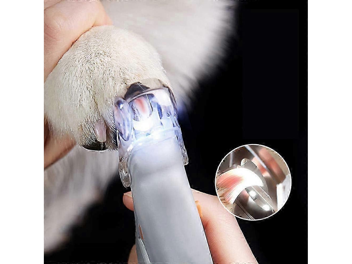 Cortador de unhas para animais de estimação com lupa LED e segurança
