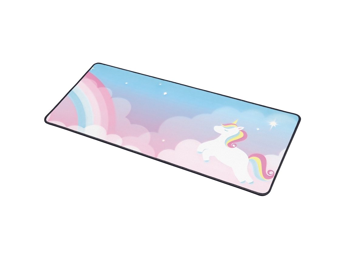 Mousepad Unicórnio Arco Íris 90x40 Cm Jogos Brilvibera