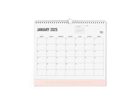 Calendário de Parede 2025 LETTS OF LONDON Conscious 30X27Cm Rosewater Ll082350-25