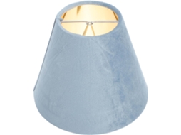 Abajur De Mesa Decorativo Azul E27 Em Tecido.