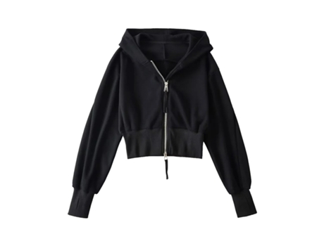 Sweatshirt de Mulher GCAOKEAO Algodão Preto (M)