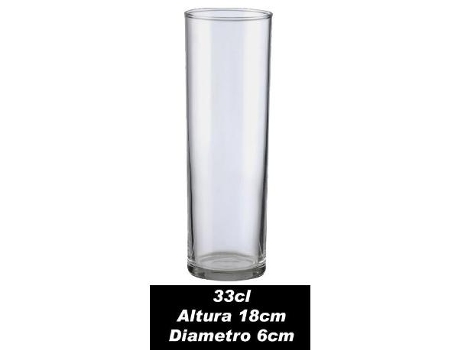 Vasos tuvo alto 18 cm 33 cl caja 24