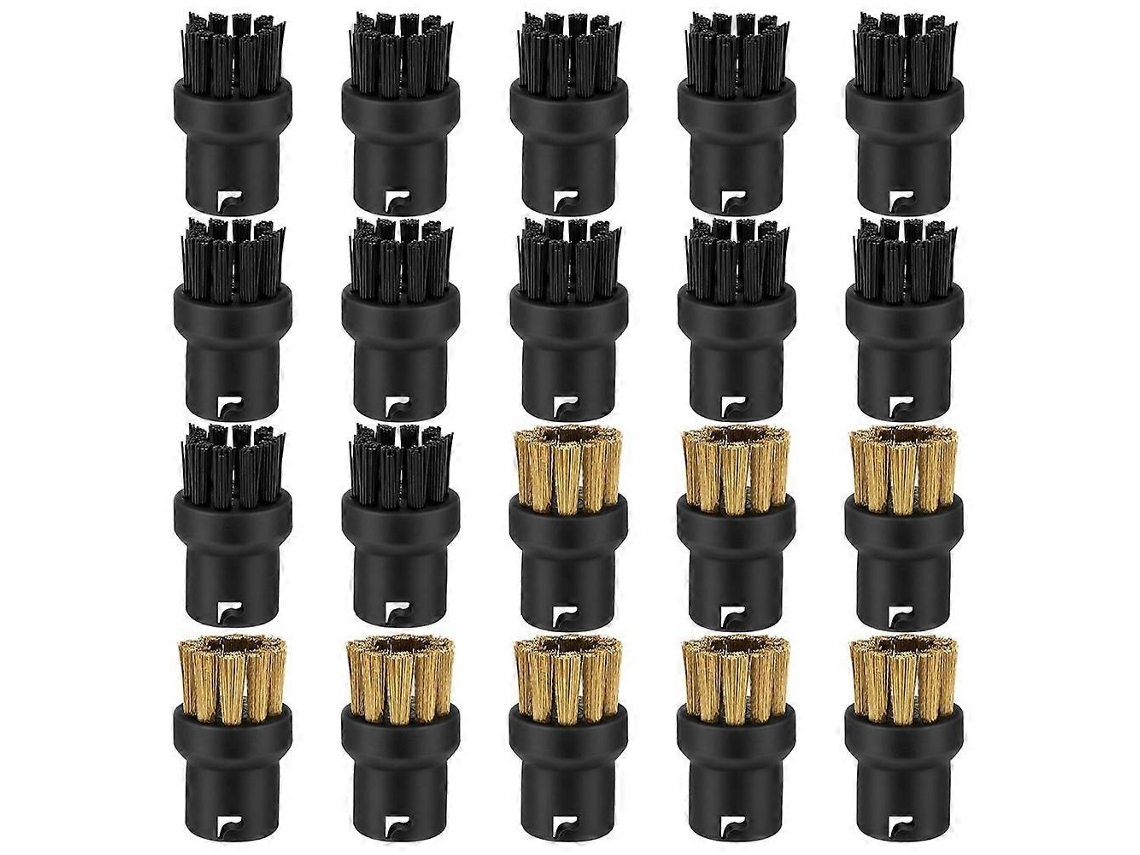 Conjunto De 20 Cabeças De Escova Para Limpeza A Vapor, Acessórios De Reposição Para Superfícies Duras._glo