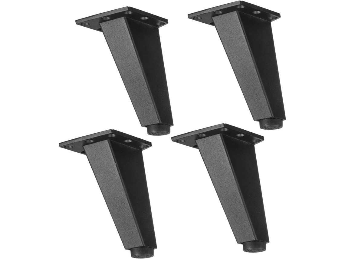 Gatuida Conjunto De 4 Pés Ajustáveis Em Liga Alumínio Para Armário Banheiro, Sofá, Mesa E Suporte De Tv Resistentes