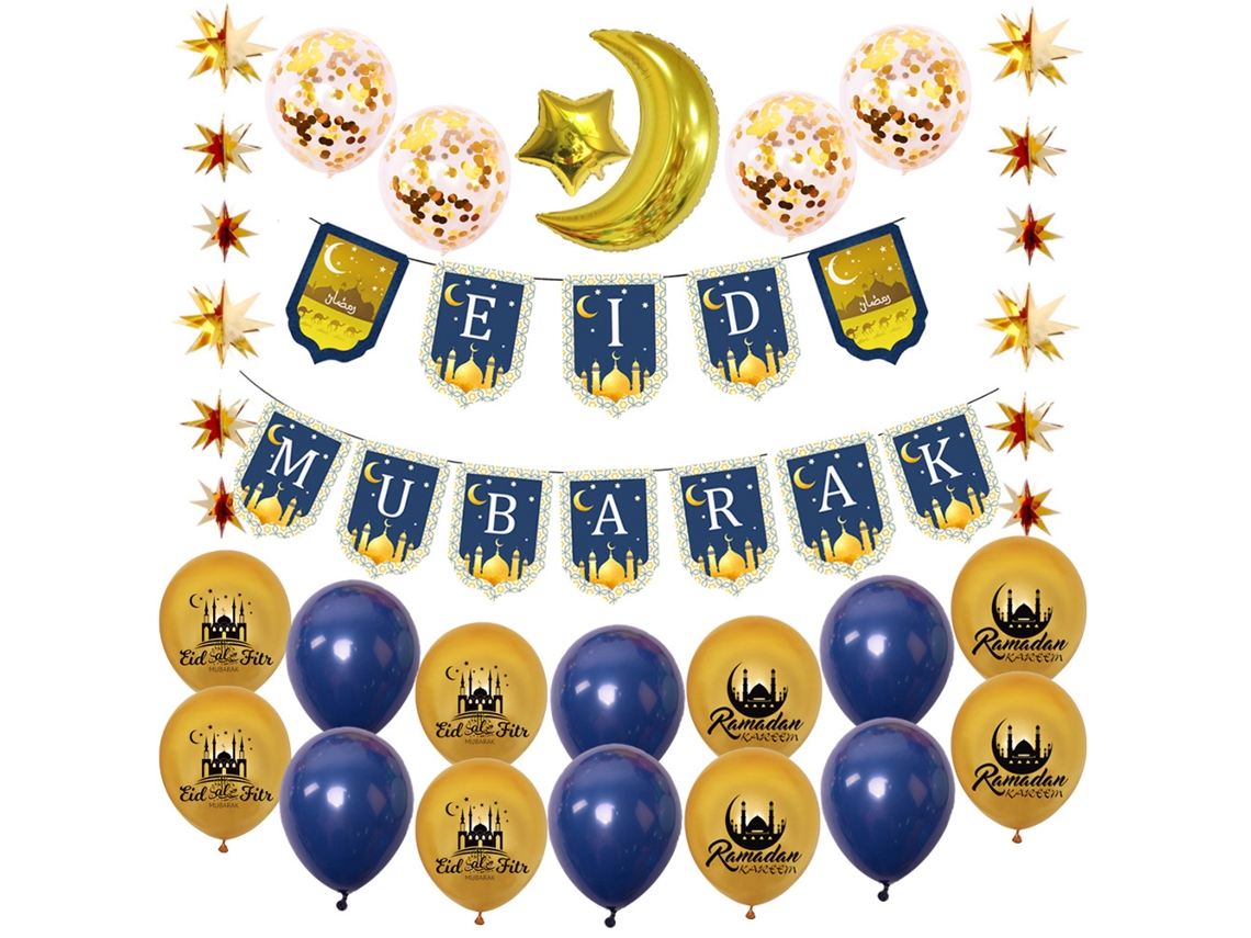 Banner E Decoração Para Festividades De Eid Mubarak E Ramadan