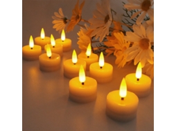 (6 Luzes Quentes) Velas Led Com Efeito De Chama Tremulante, Alimentadas Por Bateria, Sem Chama, Ideais Para Decoração De Festas.